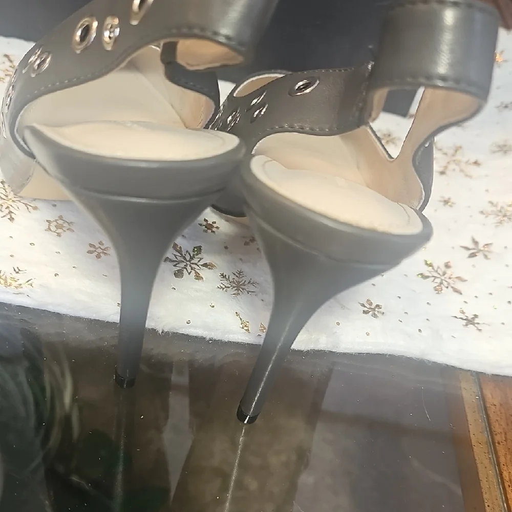 French Connection Gray Slingback Heels
